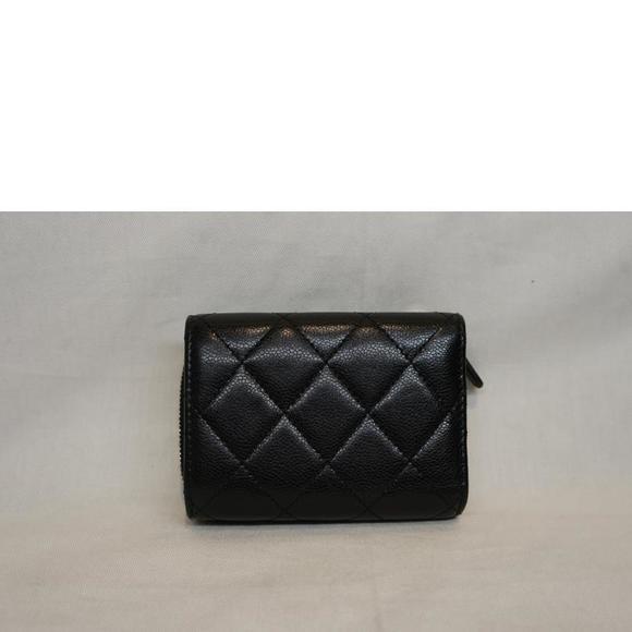 Chanel Caviar L-Shaped Wallet Black Bag - Picture 1 of 11